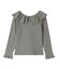 2WAY RUFFLE COLLAR STRIPED L/S TOP