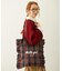 FRILLED TARTAN TOTE BAG