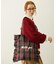FRILLED TARTAN TOTE BAG