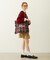 FRILLED TARTAN TOTE BAG