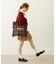 FRILLED TARTAN TOTE BAG
