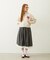 LACE HEM STRIPED SKIRT