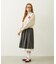 LACE HEM STRIPED SKIRT