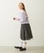 LACE HEM STRIPED SKIRT