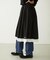 LACE HEM STRIPED SKIRT