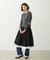 LACE HEM STRIPED SKIRT