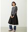 LACE HEM STRIPED SKIRT