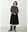 LACE HEM STRIPED SKIRT