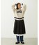 LACE HEM STRIPED SKIRT