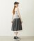 LACE HEM STRIPED SKIRT