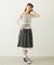 LACE HEM STRIPED SKIRT