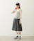 LACE HEM STRIPED SKIRT