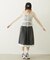 LACE HEM STRIPED SKIRT