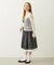 LACE HEM STRIPED SKIRT