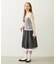 LACE HEM STRIPED SKIRT