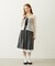 LACE HEM STRIPED SKIRT