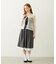 LACE HEM STRIPED SKIRT