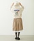 LACE HEM STRIPED SKIRT