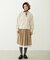 LACE HEM STRIPED SKIRT
