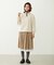 LACE HEM STRIPED SKIRT