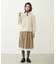 LACE HEM STRIPED SKIRT