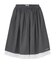 LACE HEM STRIPED SKIRT