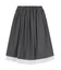 LACE HEM STRIPED SKIRT