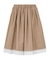 LACE HEM STRIPED SKIRT