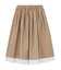 LACE HEM STRIPED SKIRT