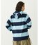 CONTRAST RIB STRIPED HOODED TOP