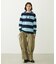 CONTRAST RIB STRIPED HOODED TOP