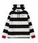 CONTRAST RIB STRIPED HOODED TOP