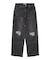 DOUBLE KNEE DISTRESSED DENIM PANTS