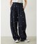 EMBROIDERED ROSE SWEAT WIDE PANTS
