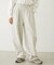 EMBROIDERED ROSE SWEAT WIDE PANTS