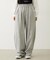 EMBROIDERED ROSE SWEAT WIDE PANTS
