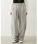 EMBROIDERED ROSE SWEAT WIDE PANTS