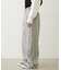 EMBROIDERED ROSE SWEAT WIDE PANTS