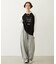 EMBROIDERED ROSE SWEAT WIDE PANTS