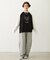 EMBROIDERED ROSE SWEAT WIDE PANTS