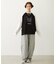 EMBROIDERED ROSE SWEAT WIDE PANTS