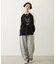 EMBROIDERED ROSE SWEAT WIDE PANTS