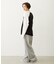 EMBROIDERED ROSE SWEAT WIDE PANTS