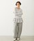 EMBROIDERED ROSE SWEAT WIDE PANTS