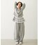 EMBROIDERED ROSE SWEAT WIDE PANTS