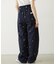 EMBROIDERED ROSE SWEAT WIDE PANTS