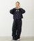 EMBROIDERED ROSE SWEAT WIDE PANTS