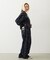 EMBROIDERED ROSE SWEAT WIDE PANTS