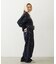 EMBROIDERED ROSE SWEAT WIDE PANTS