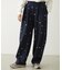 EMBROIDERED ROSE SWEAT WIDE PANTS